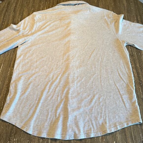 Men's Threads 4 Thought Long Sleeve Button Down Collar Shirt Grey/Cream, X-Large - Picture 6 of 8